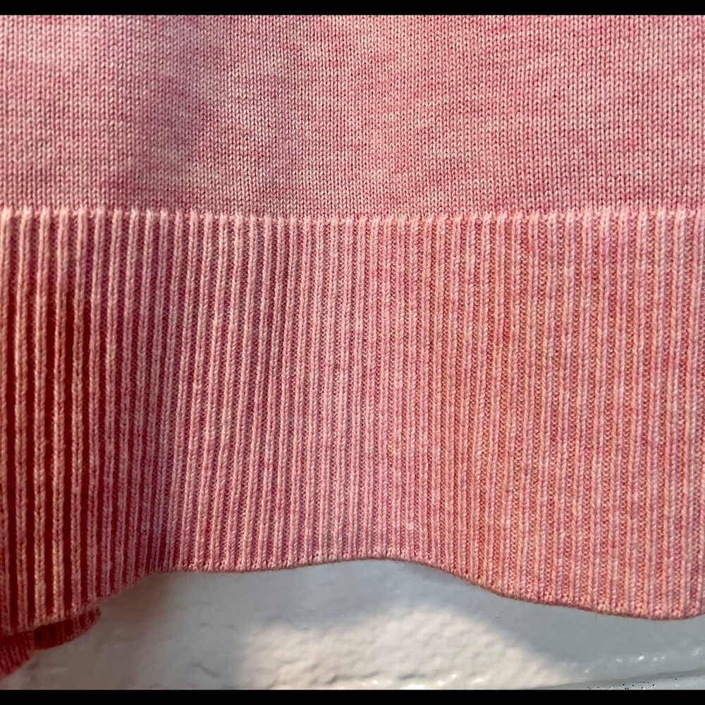 TALBOTS lightweight pink button front cotton / rayon cardigan, size L EUC - Picture 3 of 8